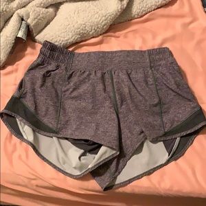 Grey lululemon running shorts